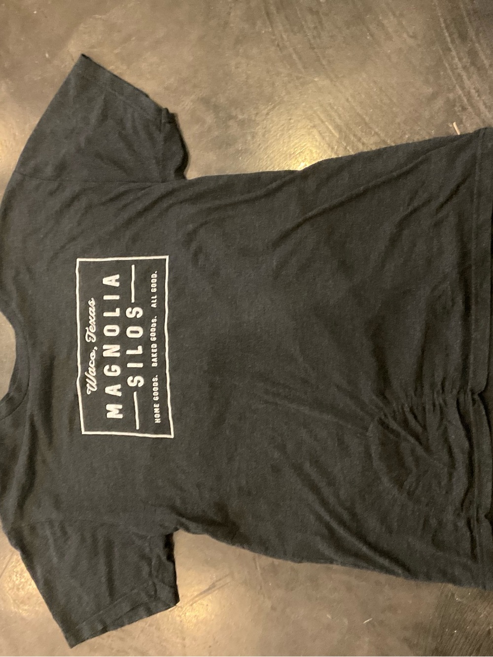 Magnolia Black Short-Sleeve Graphic Tee with White Logo
